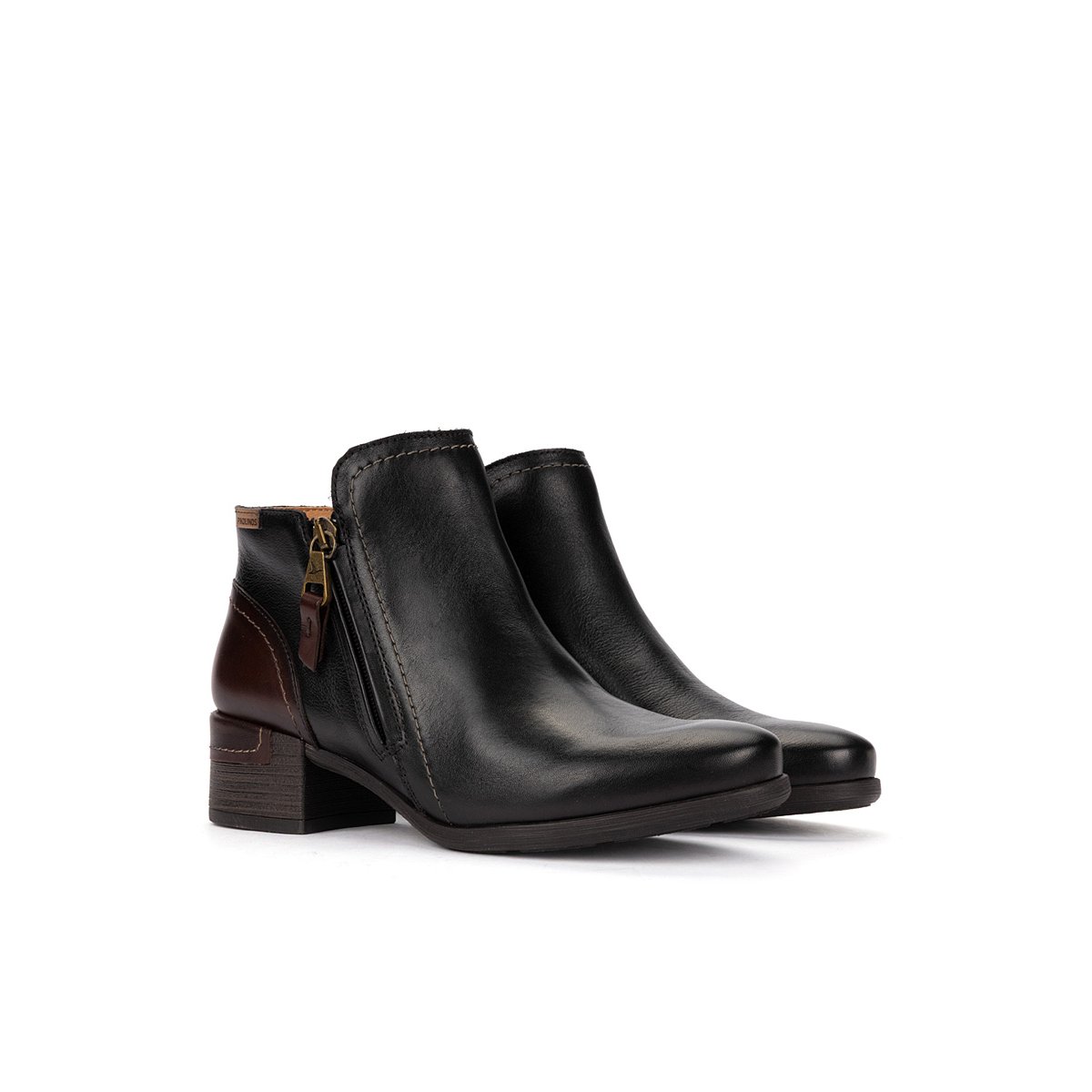 Bottines à talon cuir Malaga black, PIKOLINOS