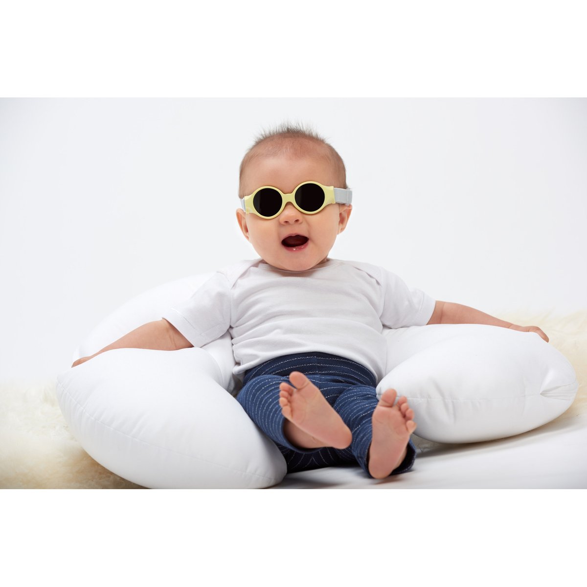 Lunettes de soleil bandeau ajustable 0-9 mois jaune tendre, BEABA