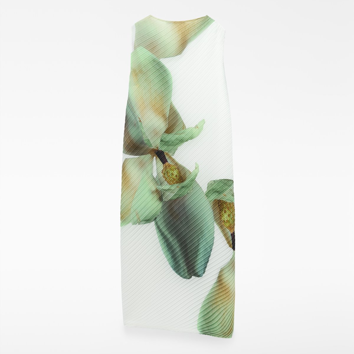 Robe à devant croisé et coupe ballon imprimé fleurs, ADOLFO DOMINGUEZ