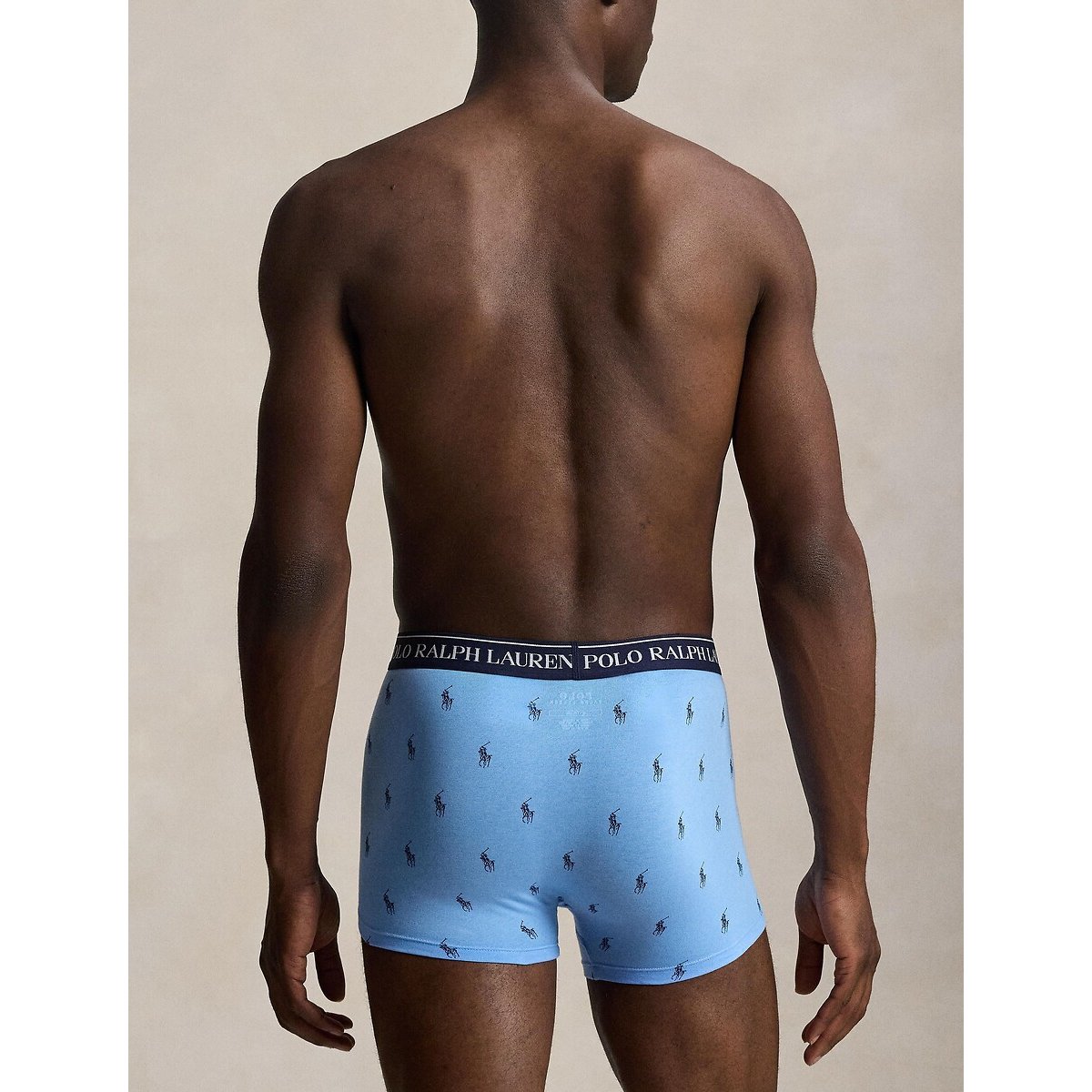 Lot de 3 boxers classiques coton stretch marine + rose + bleu ciel, POLO RALPH LAUREN