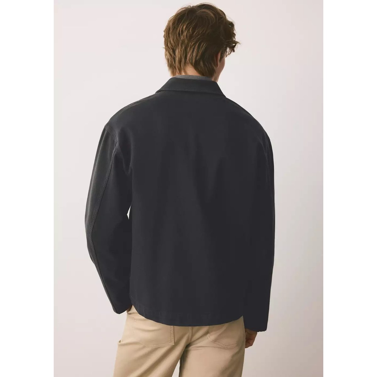 Surchemise en coton à poches plaquées gris anthracite, MANGO TEEN