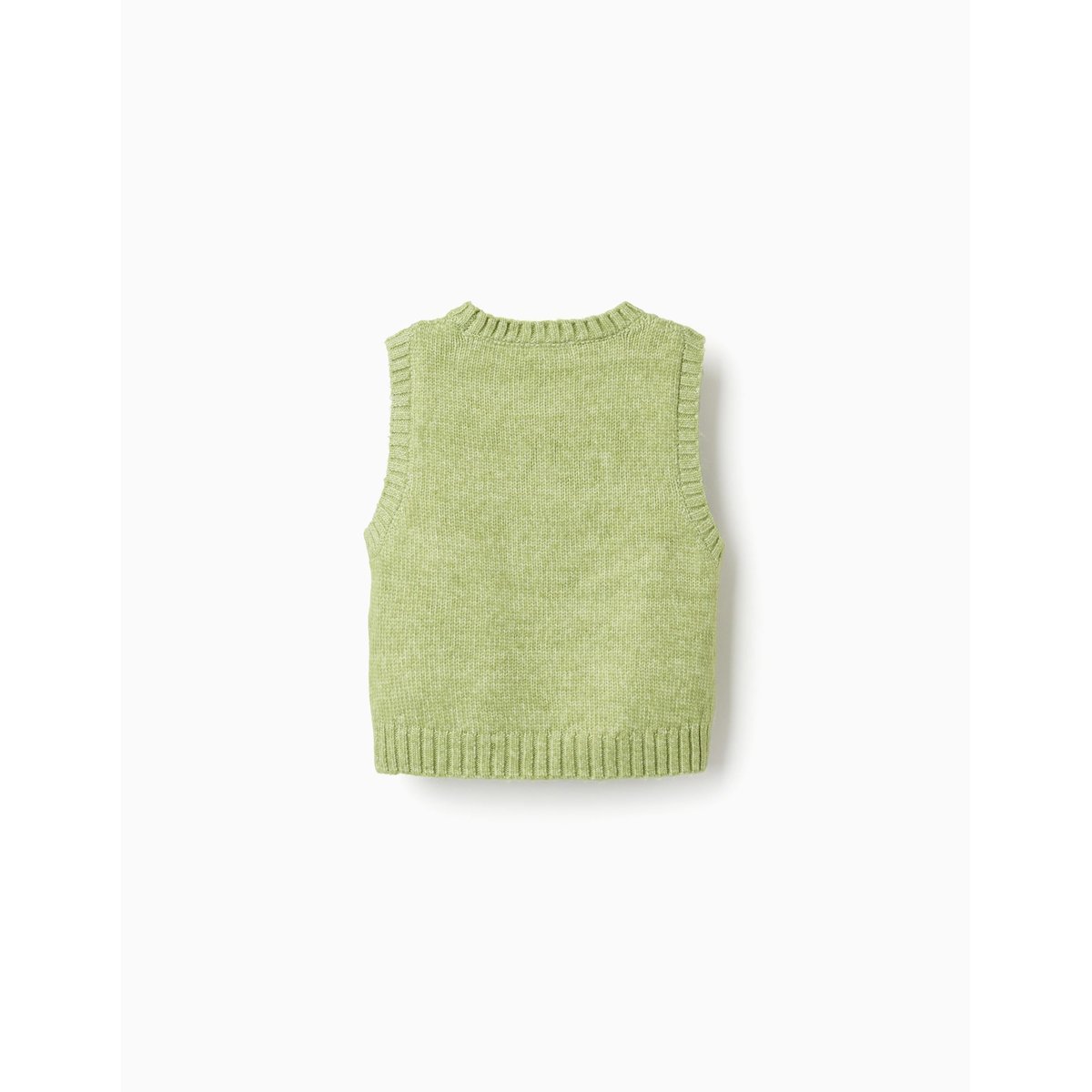 Gilet sans manches en maille ajourée vert clair, ZIPPY