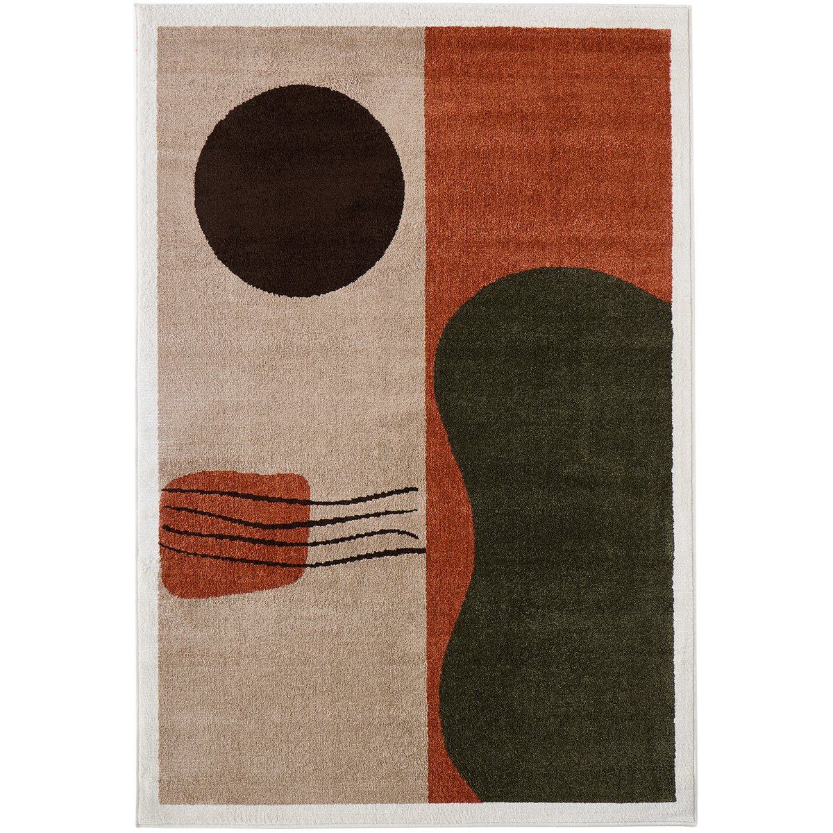 Tapis intérieur motif organique EUPHORIA multicolore, NAZAR RUGS