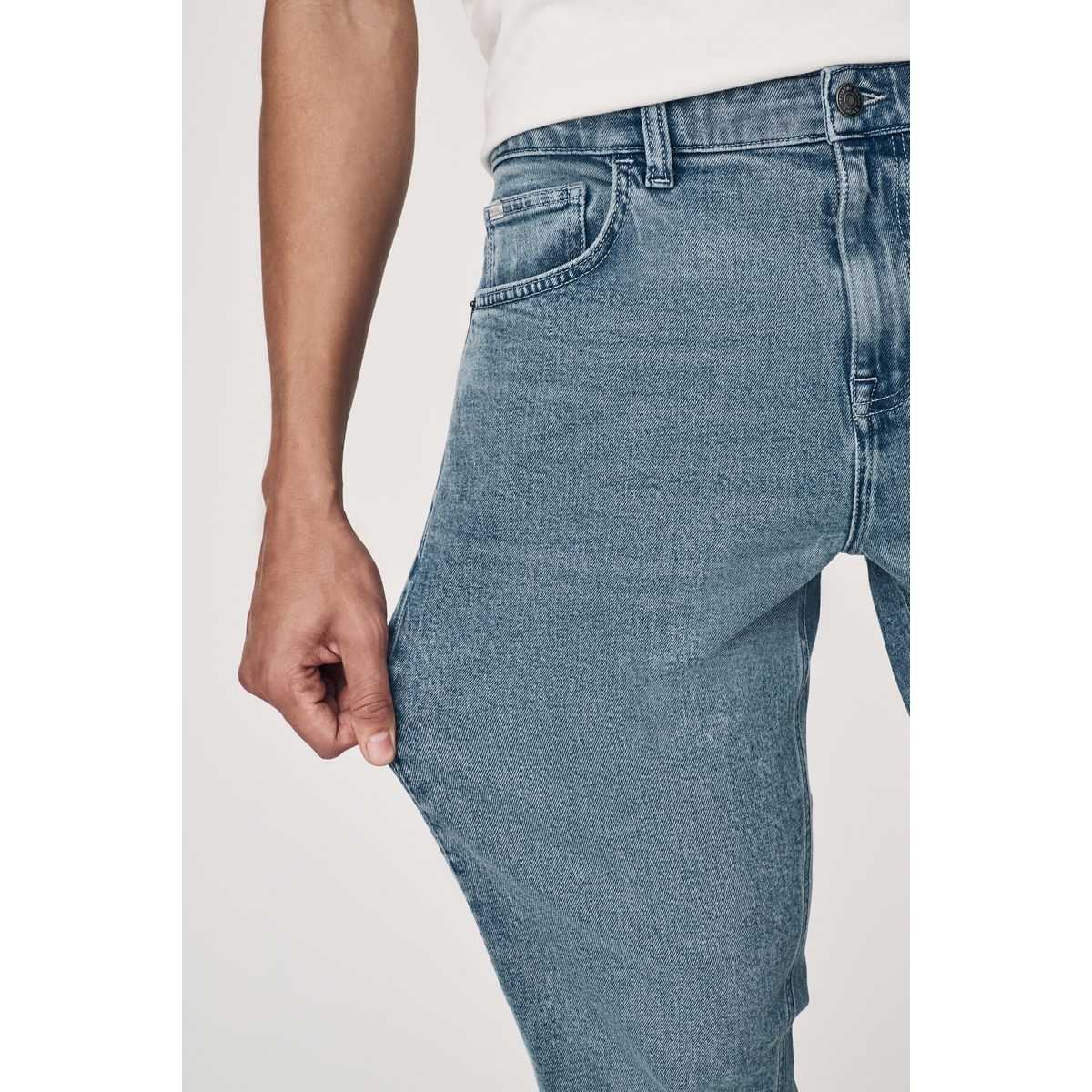 Jean fuselé délavé style vintage bleu ardoise, NEXT