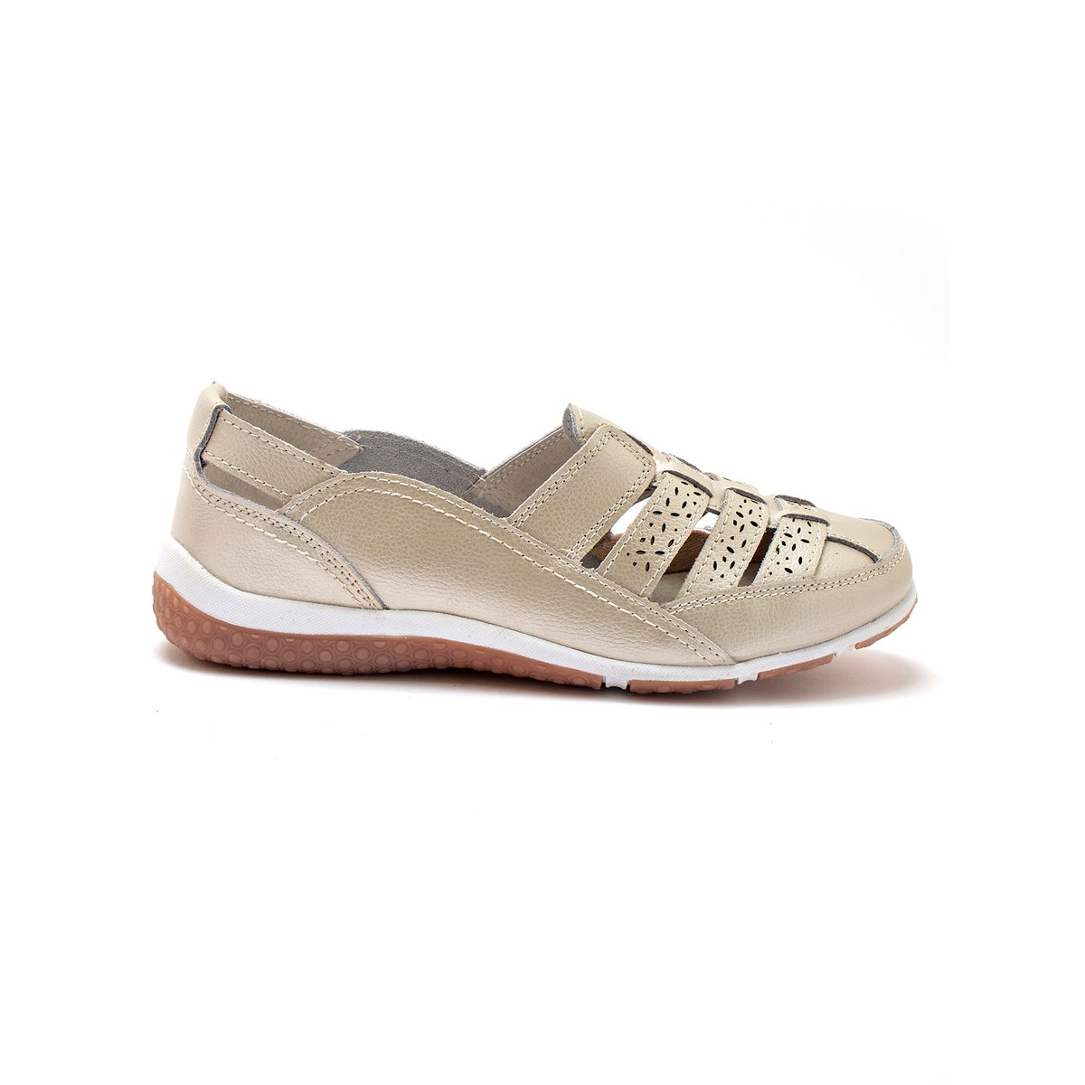 Chaussures ajourées élastiquées beige, PEDICONFORT