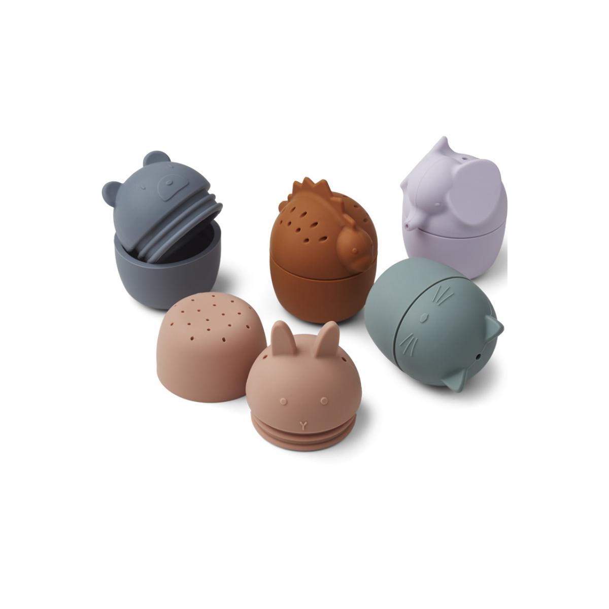 Lot de 5 jouets de bain Gaby multicolore, LIEWOOD