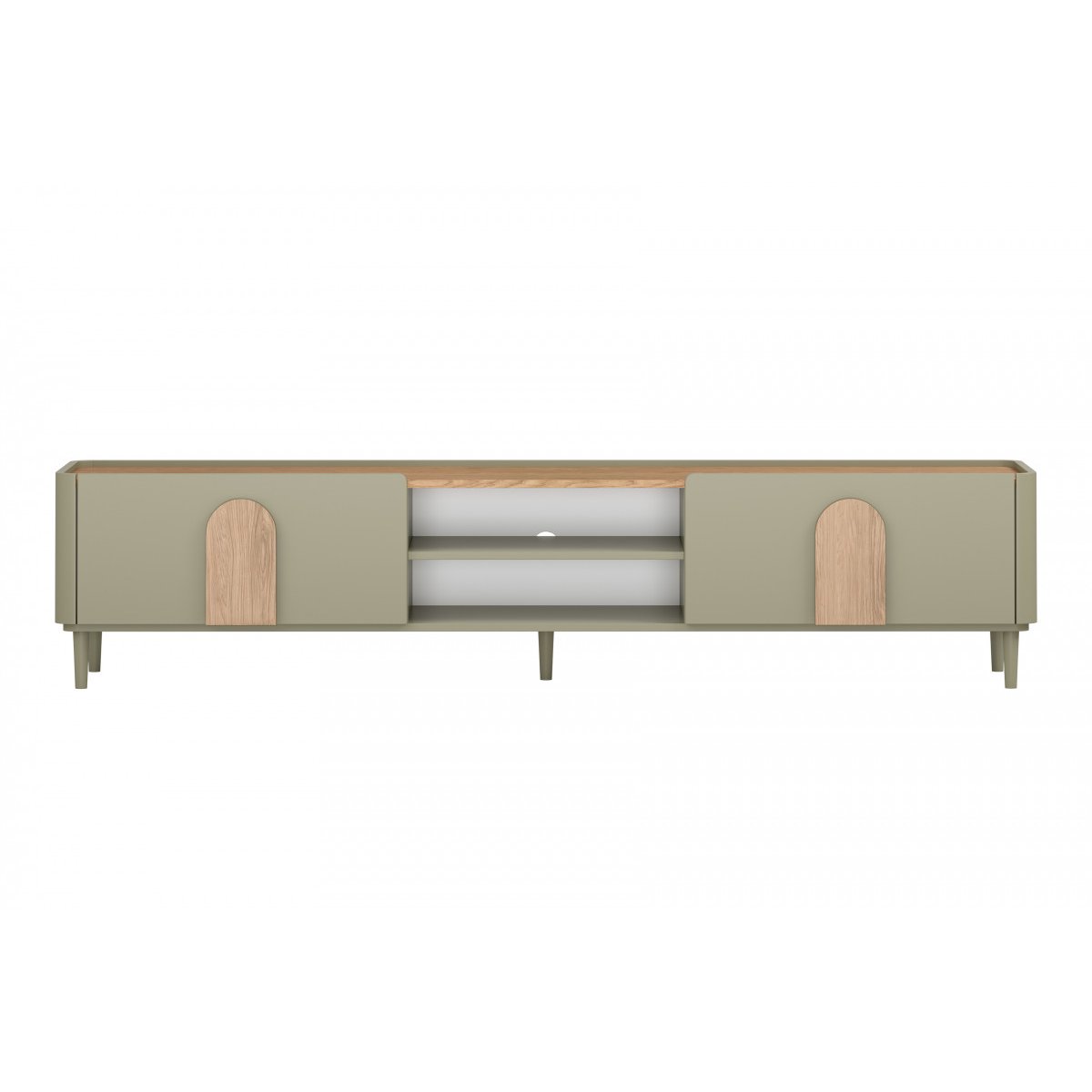 Meuble TV 220 cm , ENYRA vert, BOBOCHIC