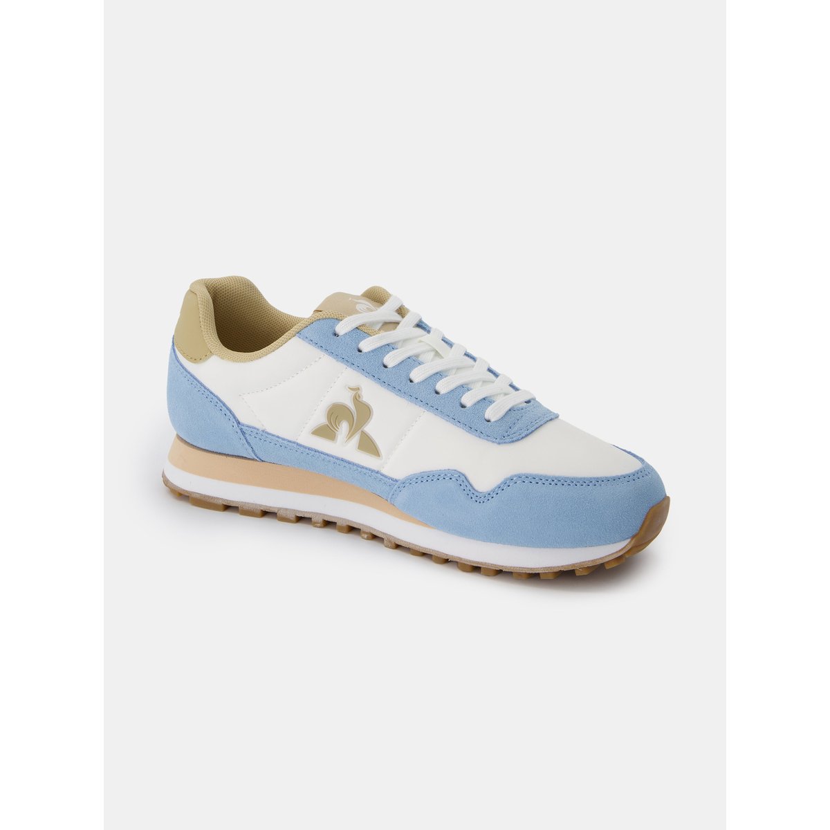 Sneakers rétro-running avec détails suede Astra optical white/crystal blue, LE COQ SPORTIF