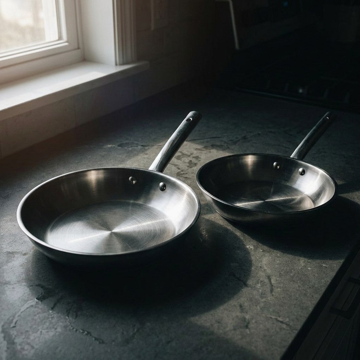 Poêle inox Rhona 24 cm tous feux induction gris, FACKELMANN