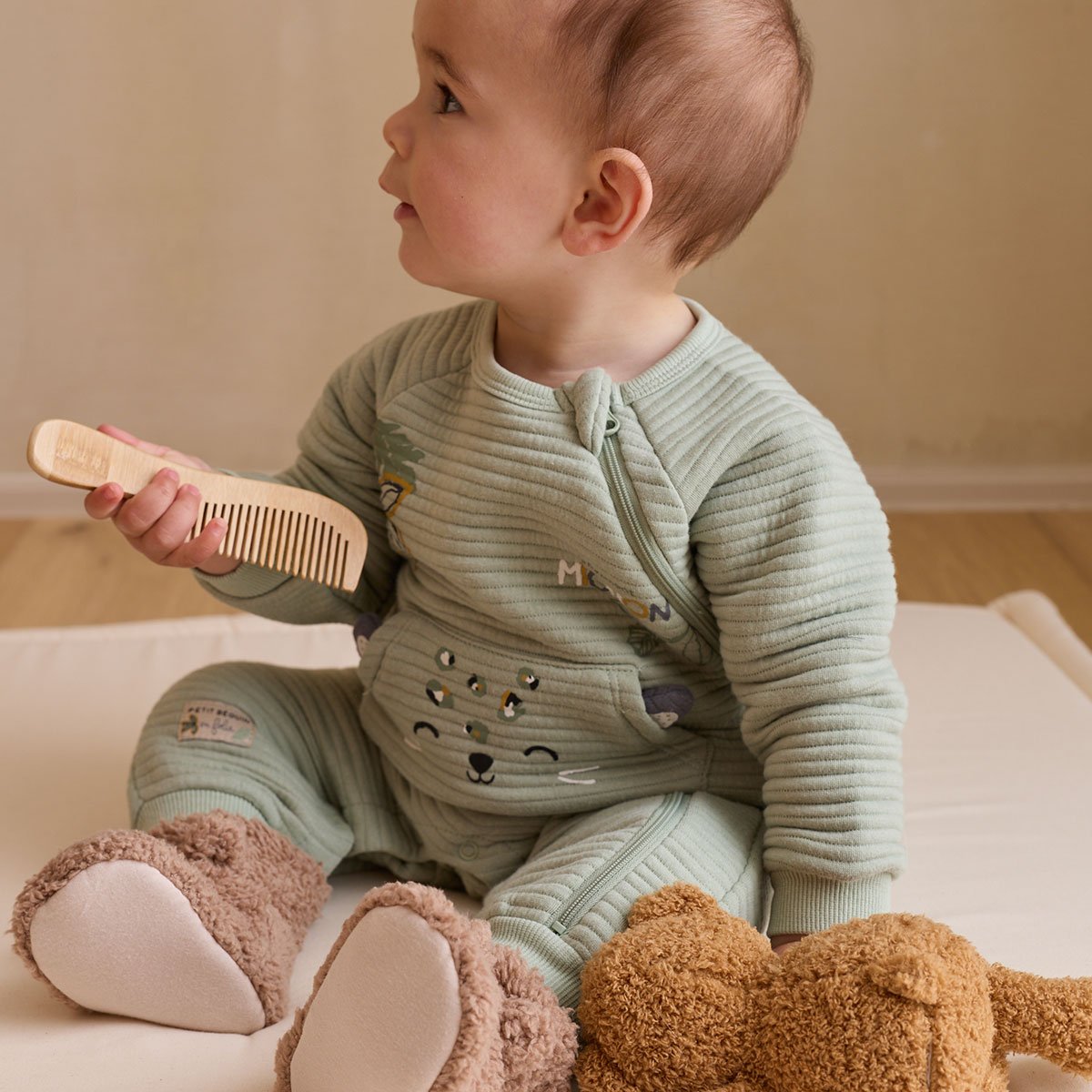 Chaussons bébé Charly marron, PETIT BEGUIN