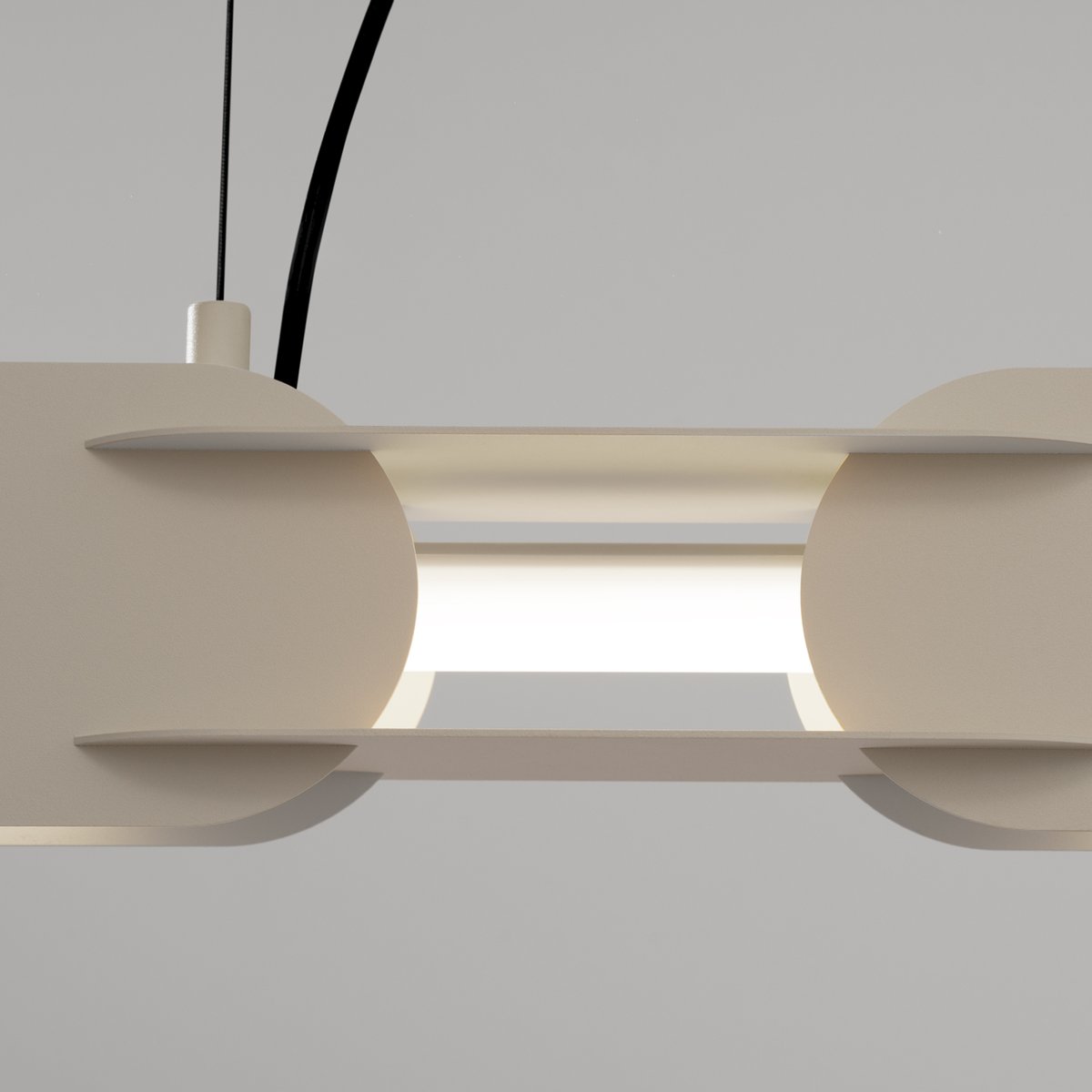 Suspension Acier Beige LED 1 Chain beige, EDEN