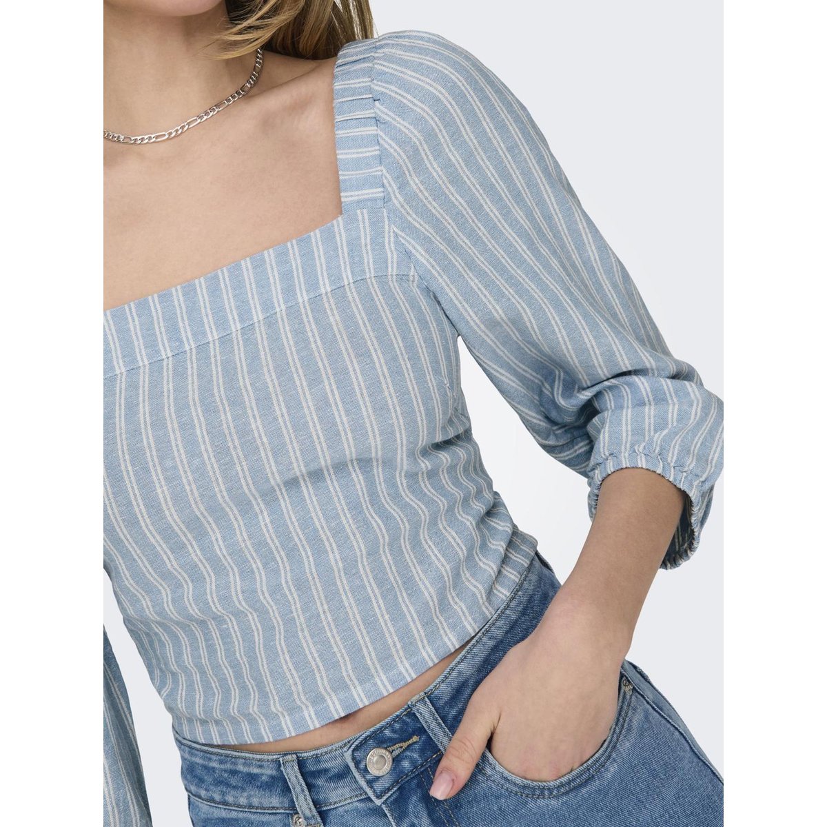 ONLCARO Top smocké Top smocké blissful blue, ONLY