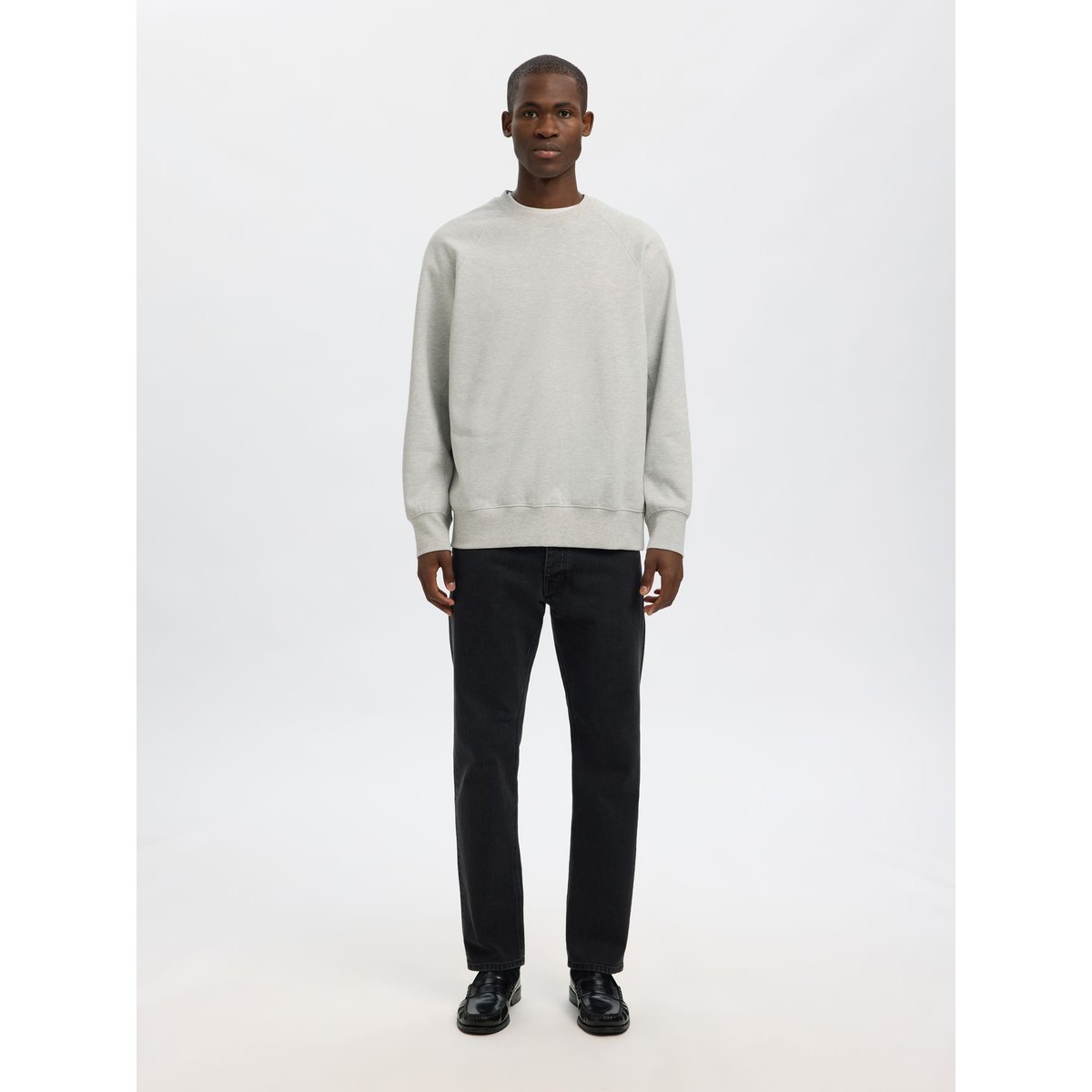 Sweat-Shirt gris - light grey melange, SELECTED