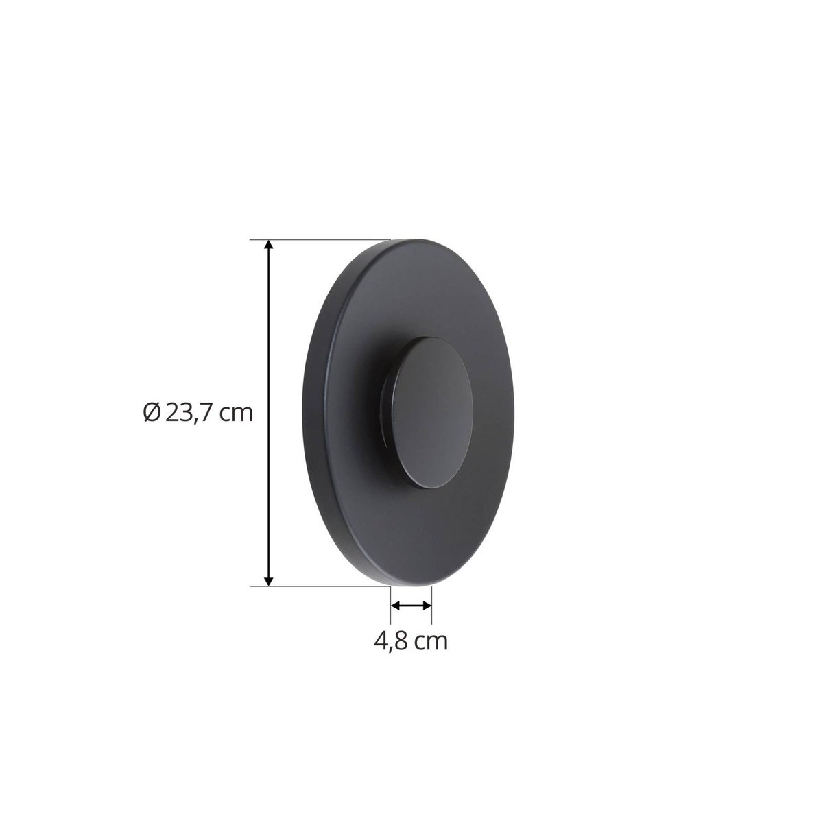 Applique extérieure en aluminium moderneLED noir, LUCANDE