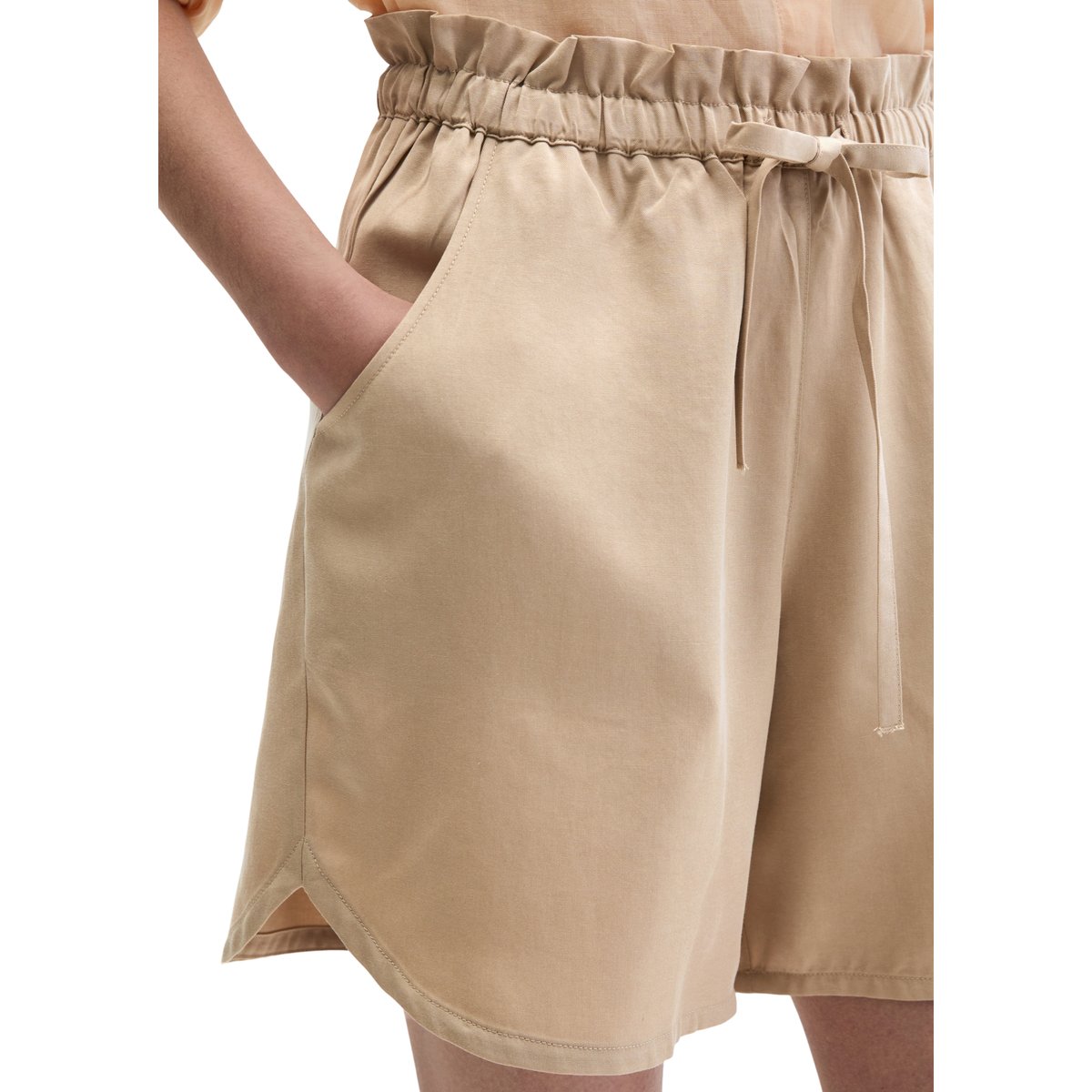 Short relaxed en TENCEL™ Lyocell beige, MARC O'POLO