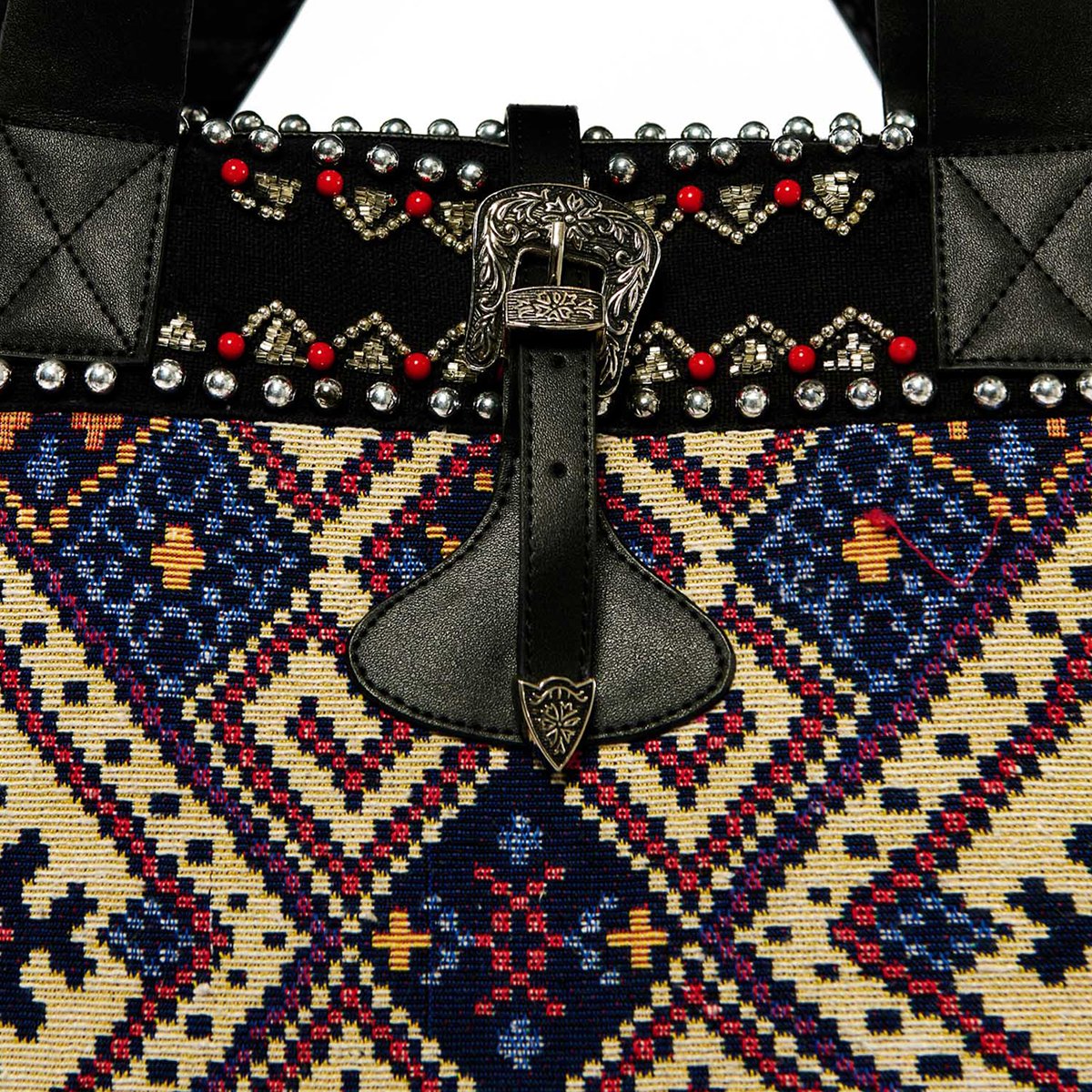 Sac de voyage avec tissu ethnique RUIZ noir, WILD