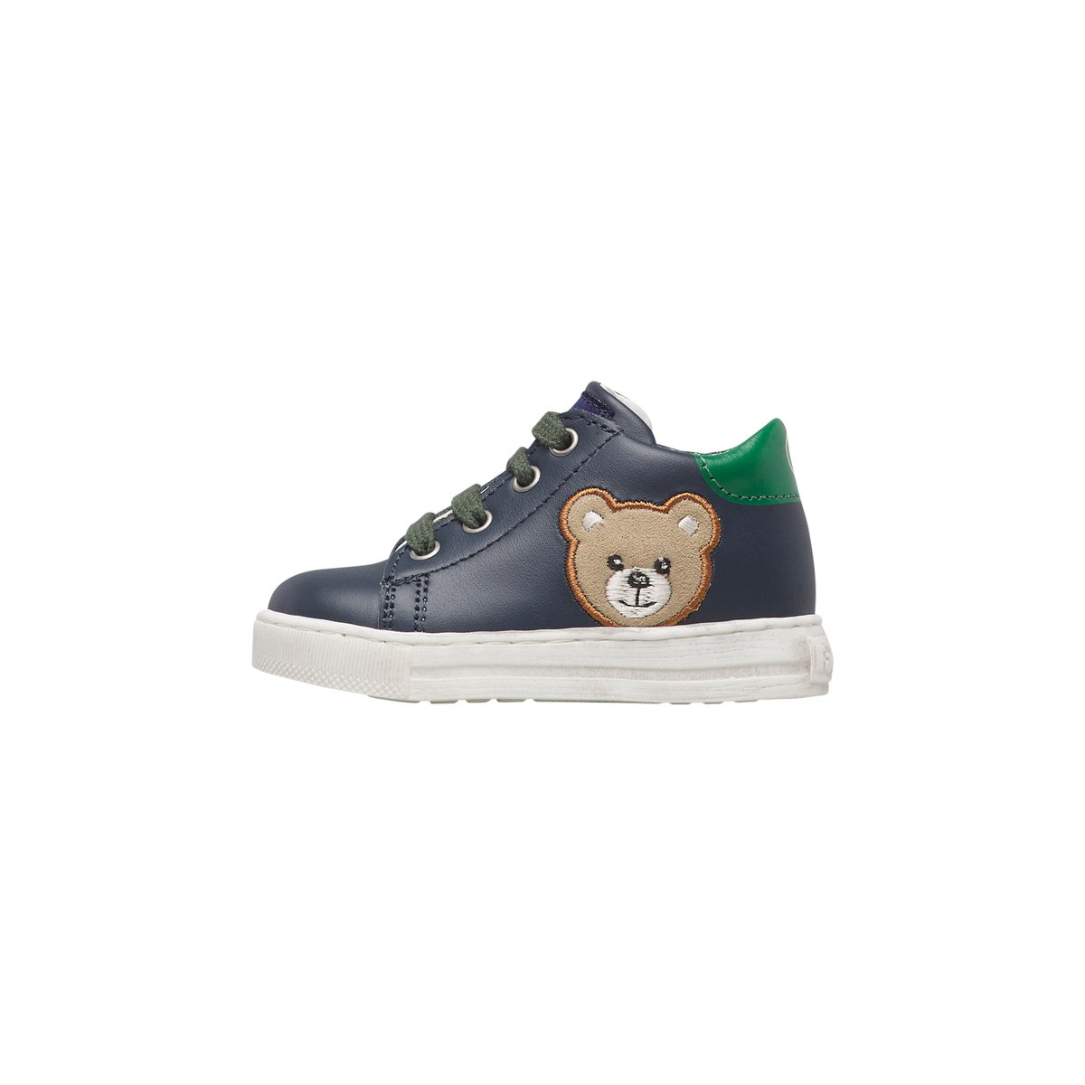 Baskets en cuir GEORDI 3 bleu-vert-, FALCOTTO