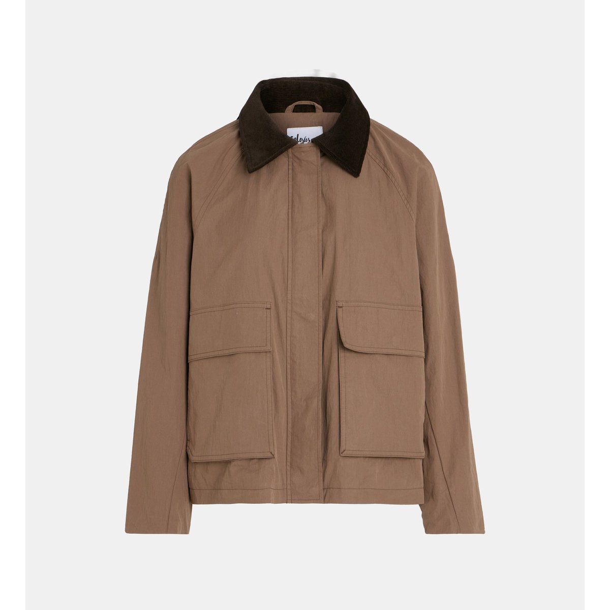 Veste droite faune col velours marron chocolat, GALERIES LAFAYETTE