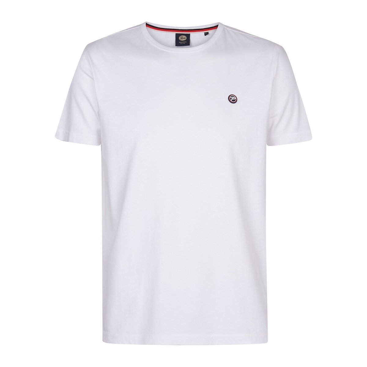 T-shirt met korte mouwen en logo wit, PETROL INDUSTRIES