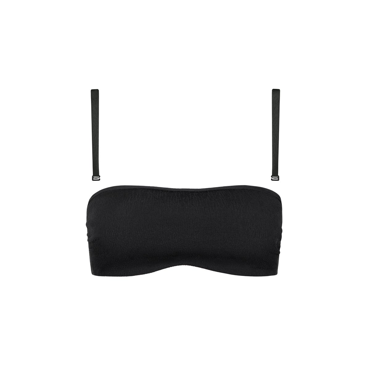 Haut maillot de bain bandeau balconnet préformé MALAGA noir, LISCA