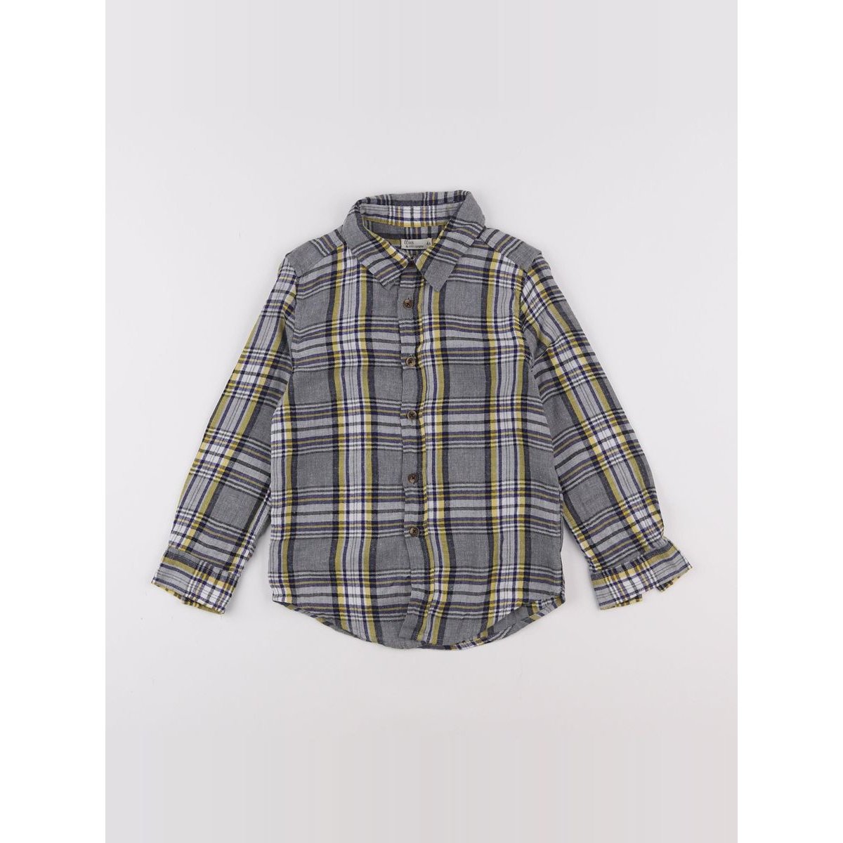 Chemise - Très bon état gris, jaune, LITTLE CIGOGNE