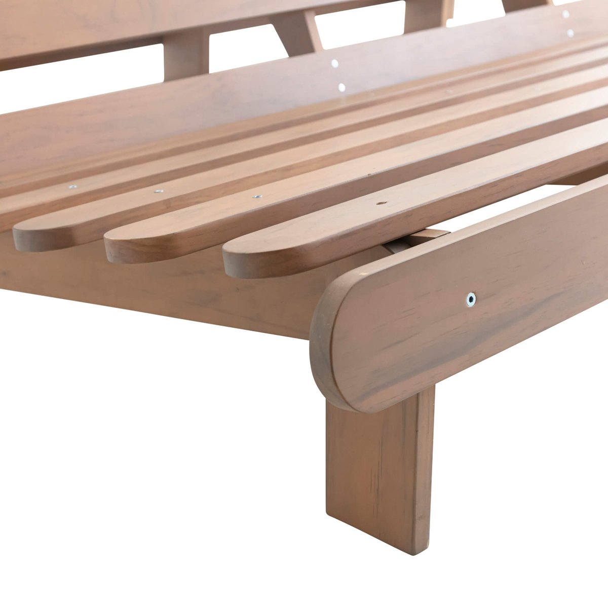 Ensemble matelas futon en coton et structure en bois massif taupe ecru, TERRE DE NUIT