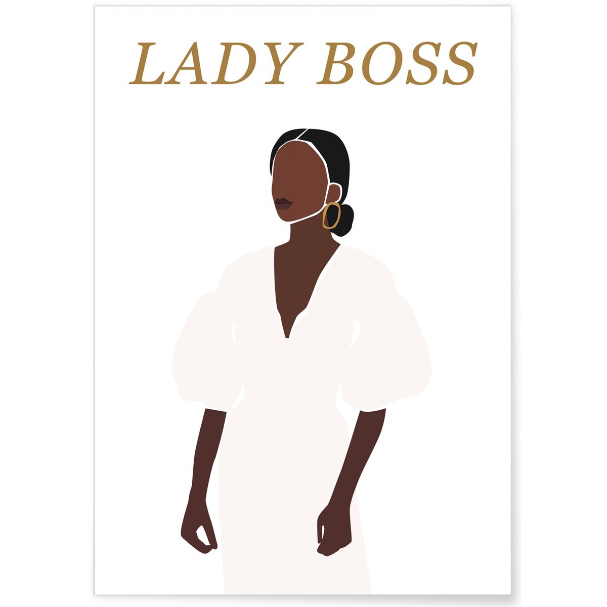 Affiche Lady Boss 3 blanc, L'AFFICHERIE