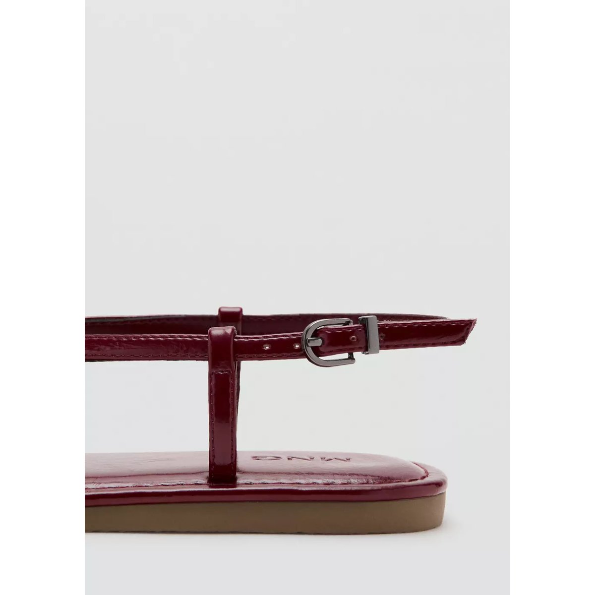 Sandale fleur en relief bordeaux, MANGO KIDS