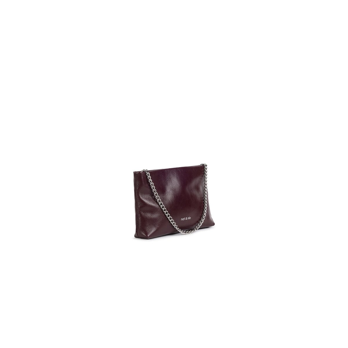 Sac besace en cuir MOLLY aubergine, NAT & NIN