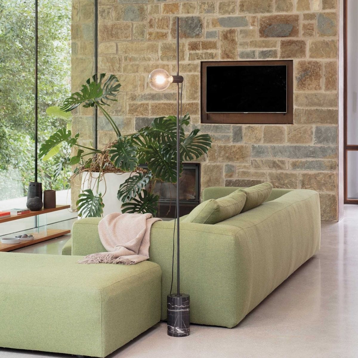 Lampadaire EVA noir, IDEAL LUX