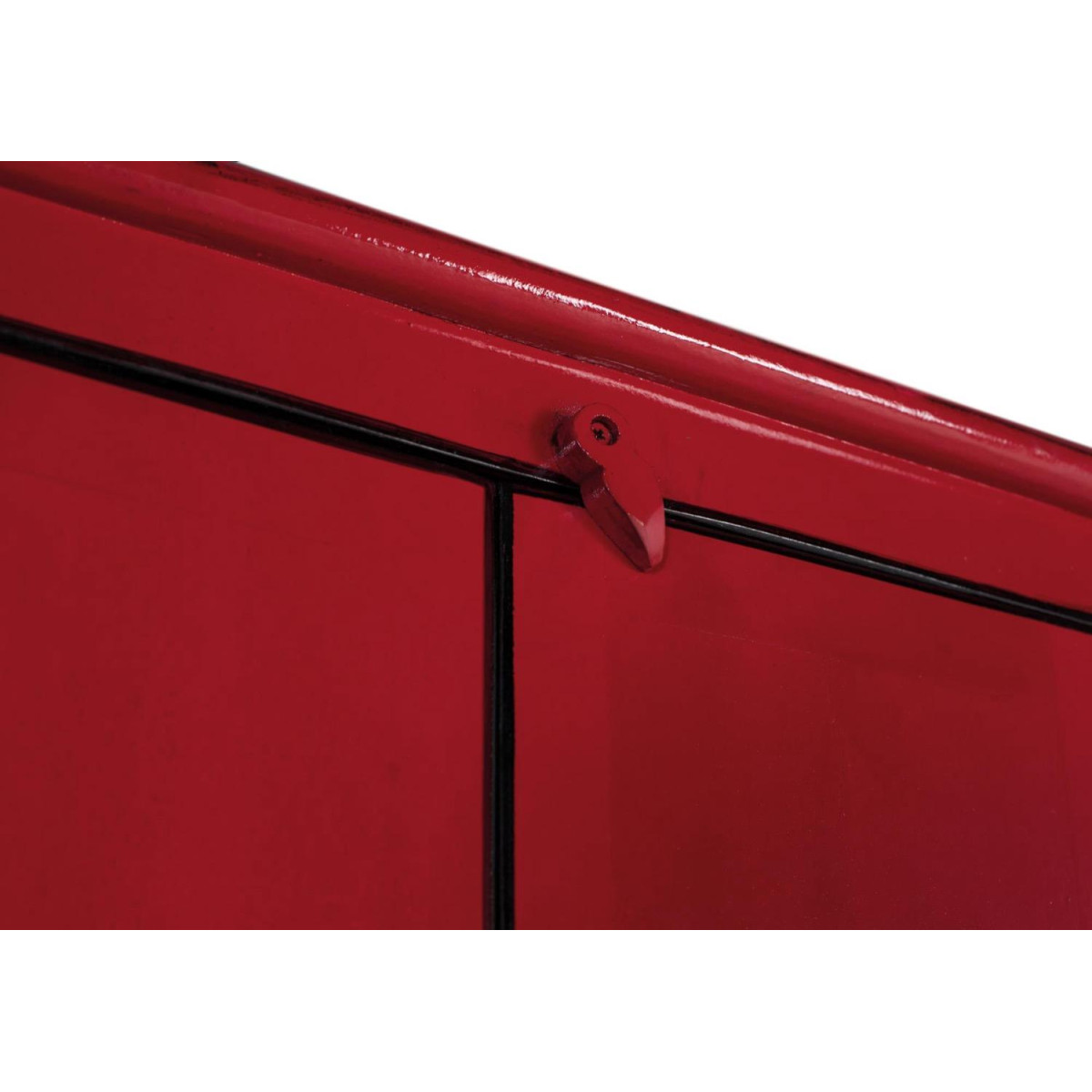 Armoire 2 portes Bois Rouge rouge, DECORATION D’AUTREFOIS