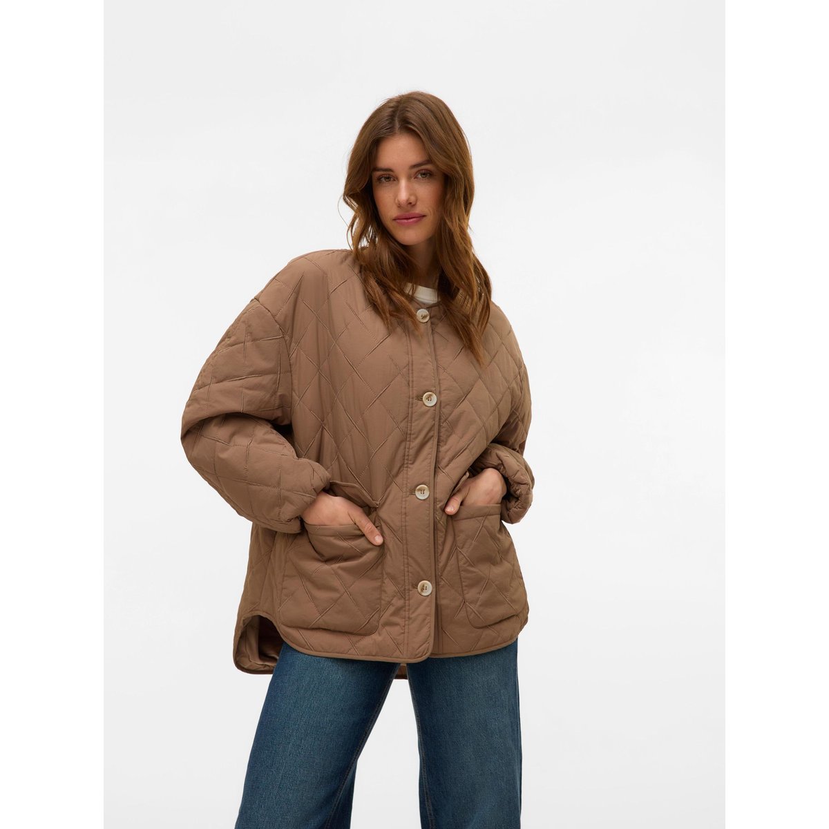 Veste Matelassée marron - caribou 1, VERO MODA