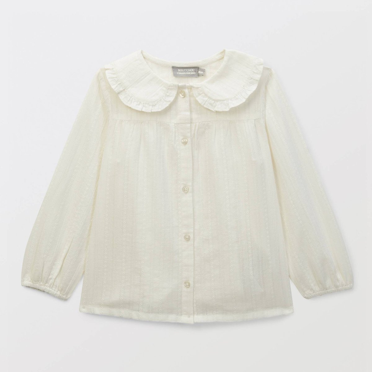Blouse fantaisie en coton BIO GOTS ecru, BOUT'CHOU