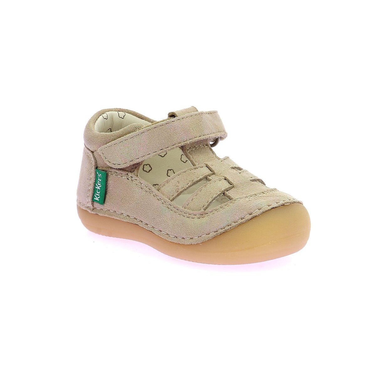 Sandálias fechadas em pele SUSHY rosa irisado, KICKERS