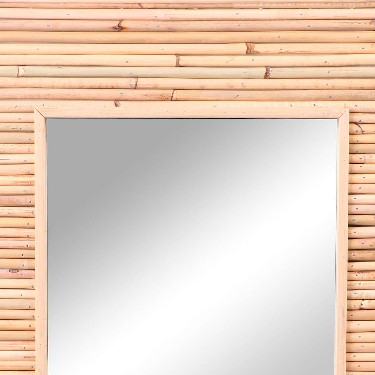 Miroir mural rectangulaire en bambou et rotin 45x55cm bois, WADIGA