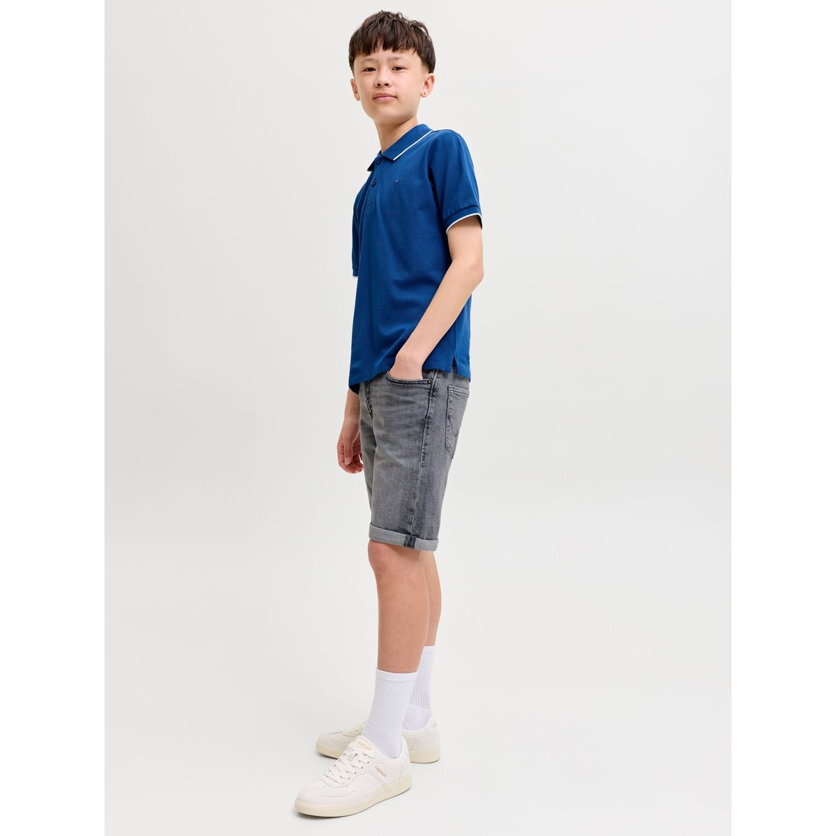 Short En Denim grey denim, JACK & JONES JUNIOR