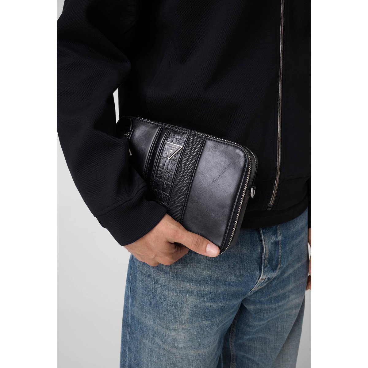 Sac Bandoulière Torino noir, GUESS