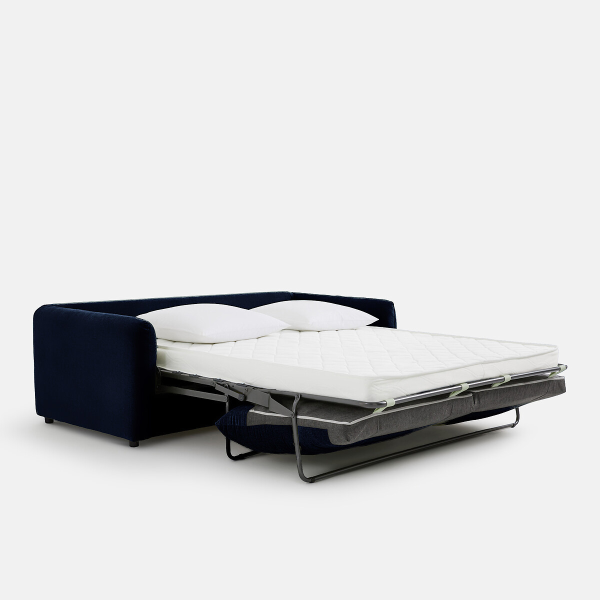 Sofá cama de 2, 3 o 4 plazas en poliéster jaspeado, YDE azul oscuro, LA REDOUTE INTERIEURS