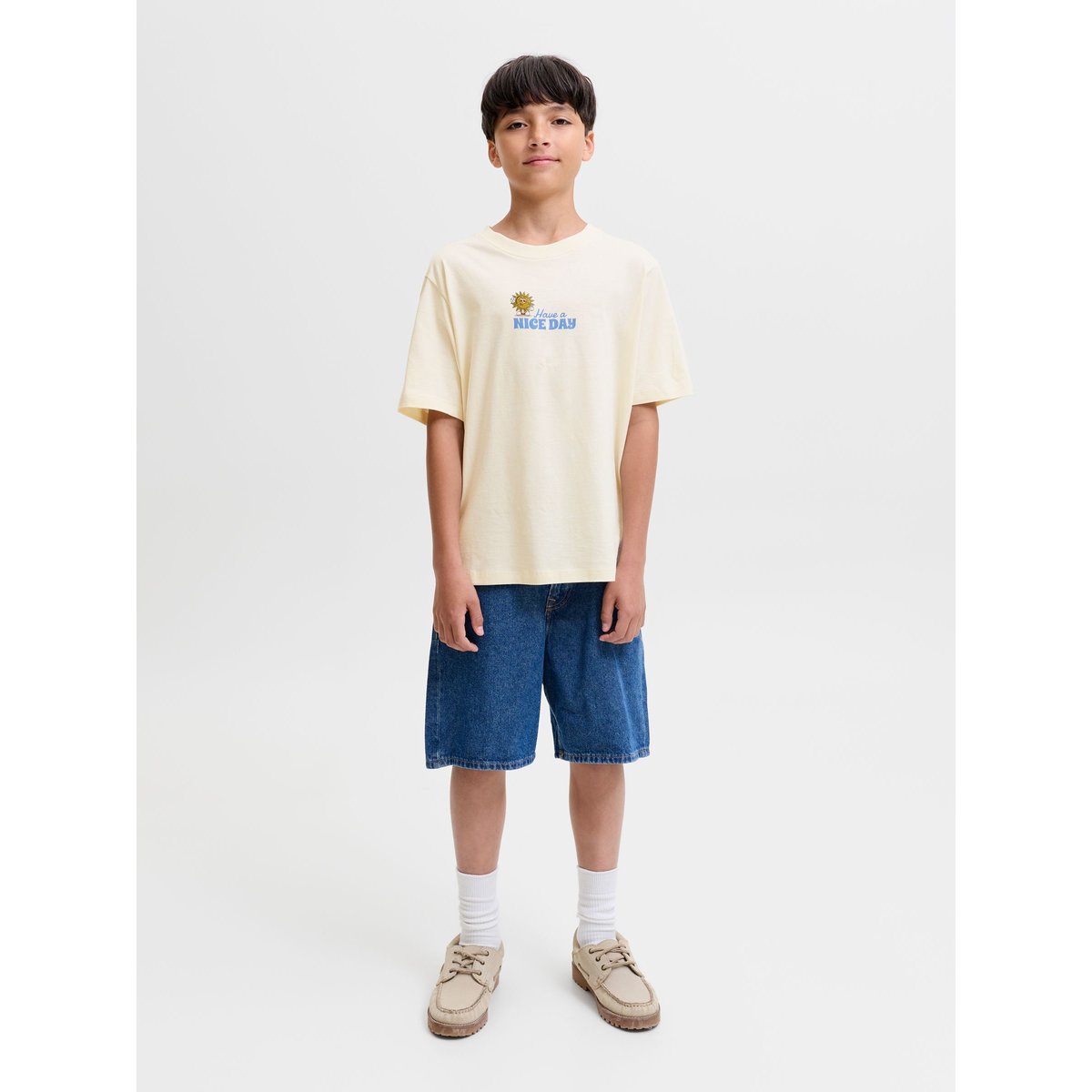 T-Shirt antique white, JACK & JONES JUNIOR