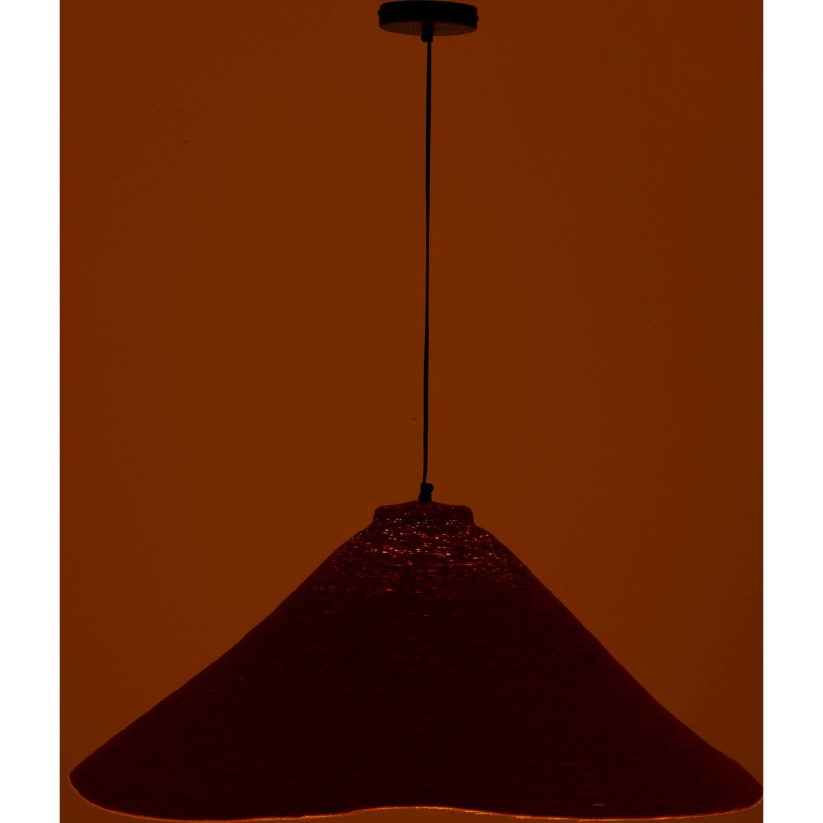 Suspension en rotin rond rouille jonc de mer naturel, RECOLLECTION