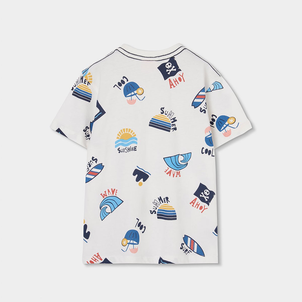 T-shirt coton imprimé marin pour garçon multicolore, BOBOLI