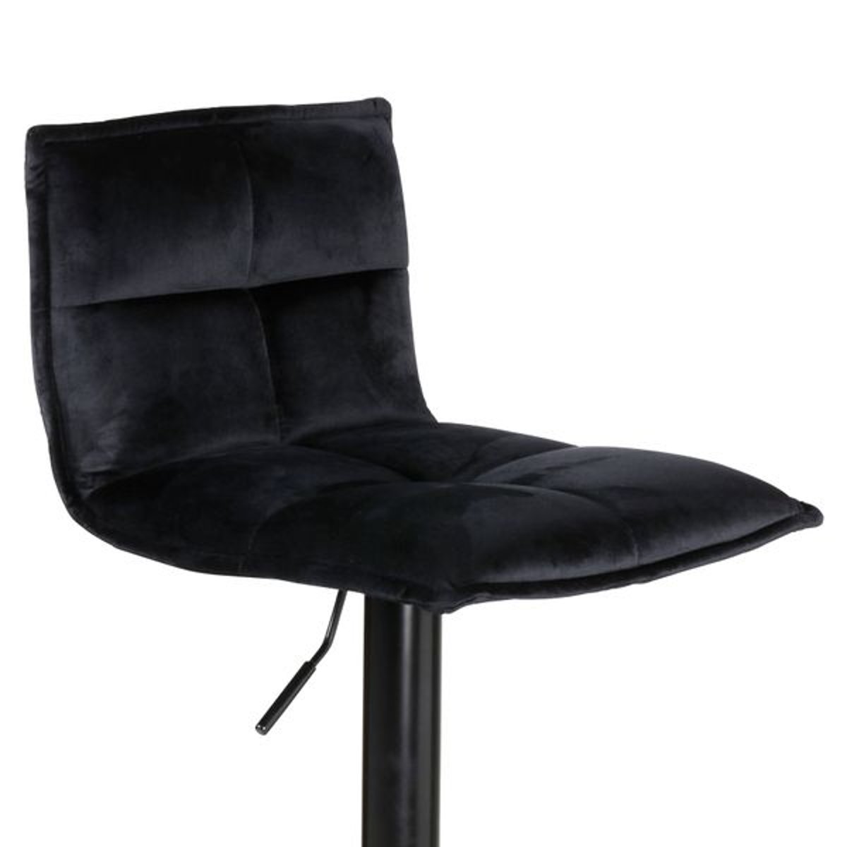 Tabouret de bar en velours réglable Jordi noir, ZAGO
