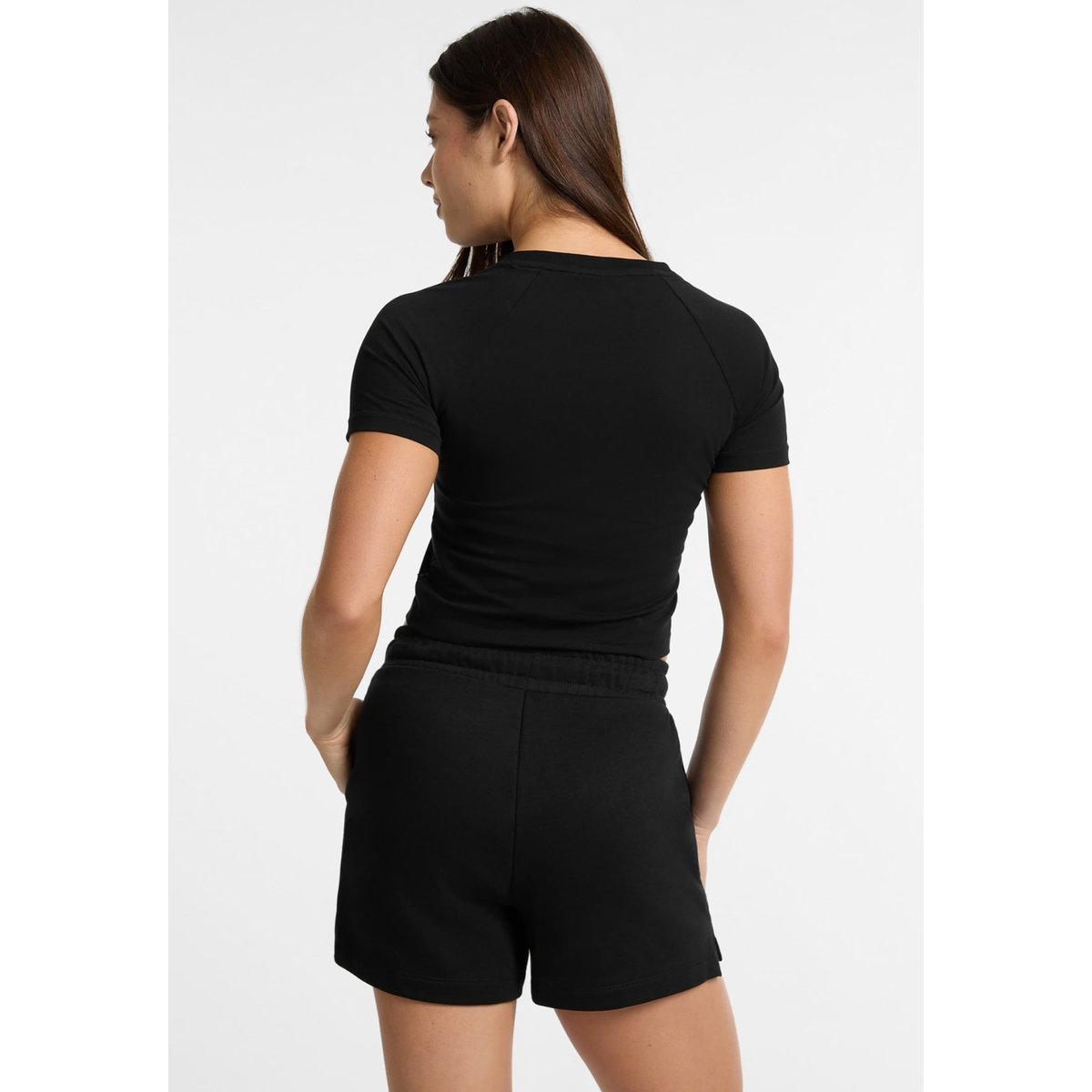 T-Shirt Logo Cropped noir, GUESS