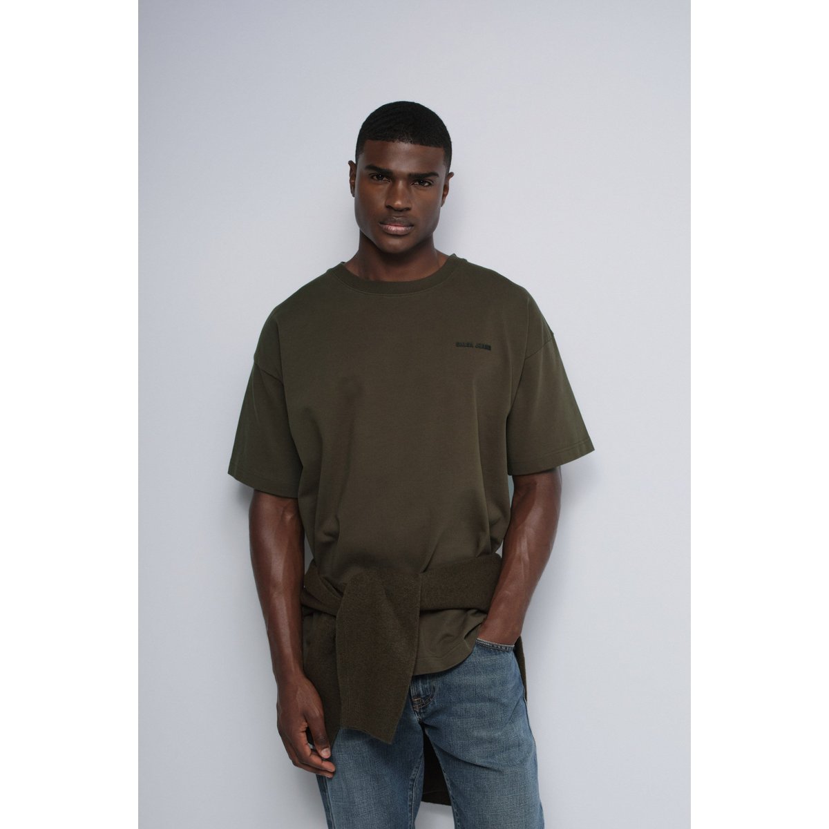T-SHIRT AVEC BRANDING vert kaki, SALSA JEANS