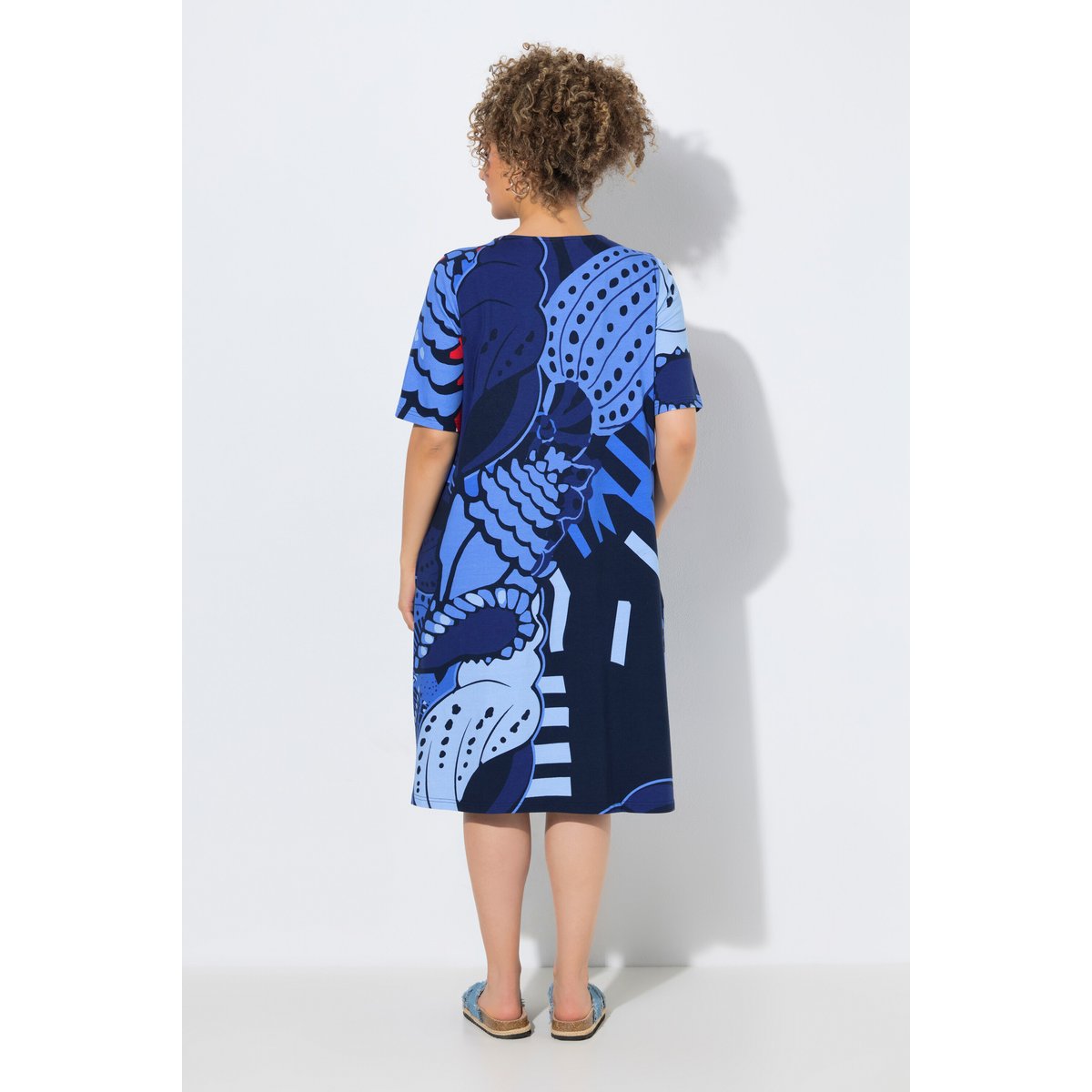 Robe midi avec poches marine, ULLA POPKEN