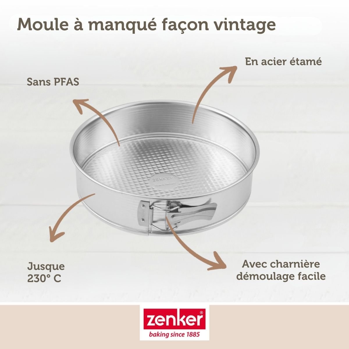 Set de 4 ustensiles de pâtisserie moule à gâteaux 2 bols SILVER gris, ZENKER