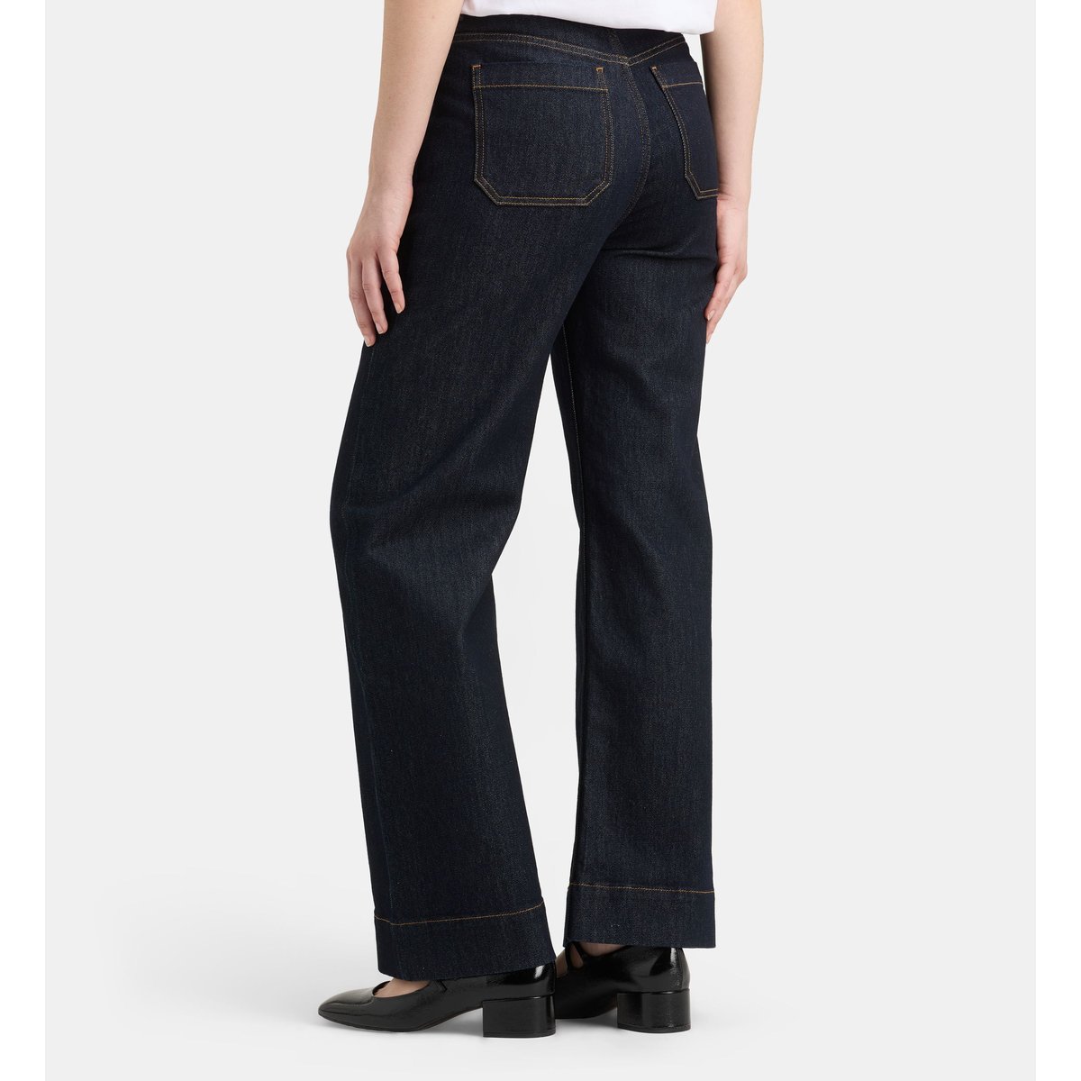 Jean flare redford b coton bleu foncé, GALERIES LAFAYETTE