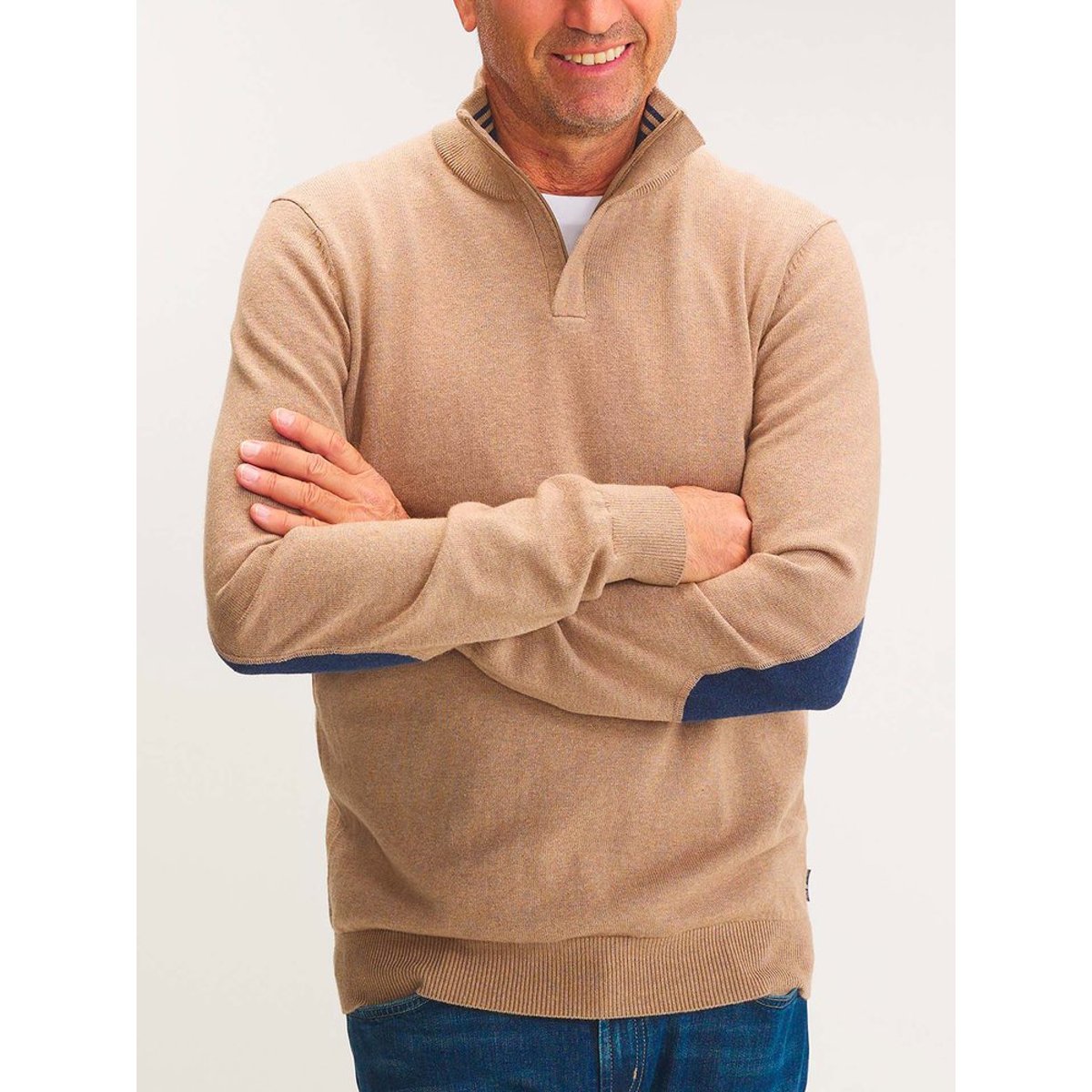 Pull col camionneur MALIKCAM beige, TBS