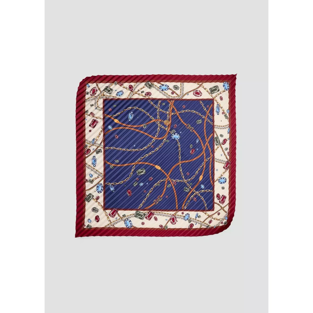 Foulard plissé imprimé violet, MANGO