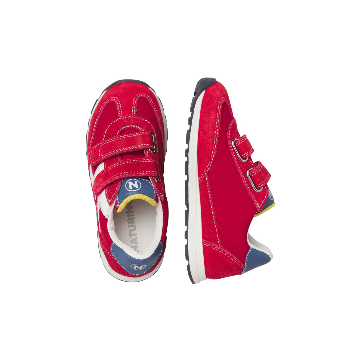 Sneakers en cuir et tissu MIBLO VL. rouge-, NATURINO